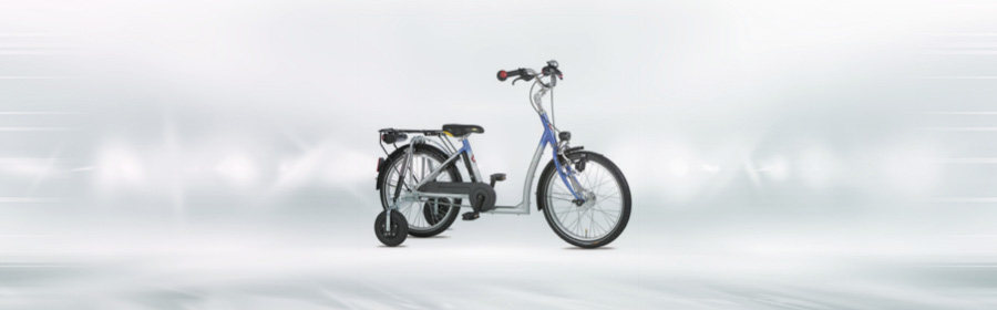 therapierad-für-kinder-silber-blau-mit-stützrädern